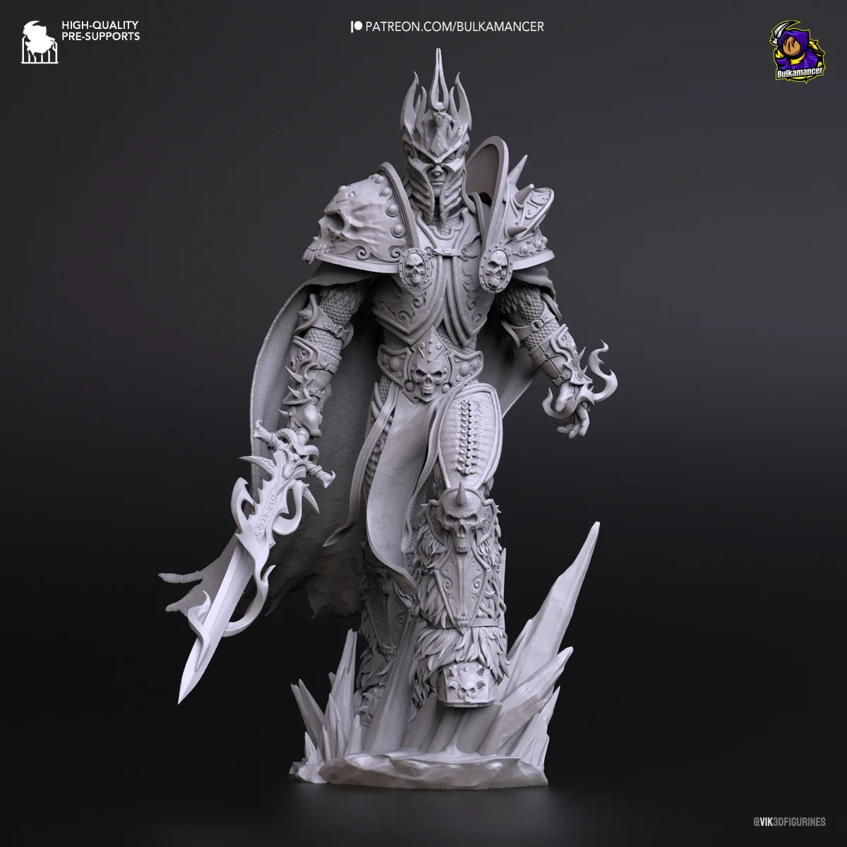 Arthas | Fan Art | 3D Printed Resin Model Garage Kit | *Un-Painted* | Bulkamancer 10