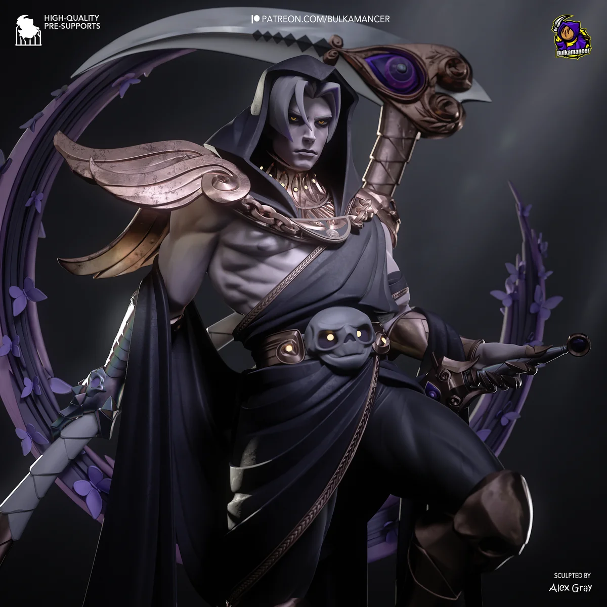 Thanatos | Fan Art | 3D Printed Resin Model Garage Kit | *Un-Painted* | Bulkamancer