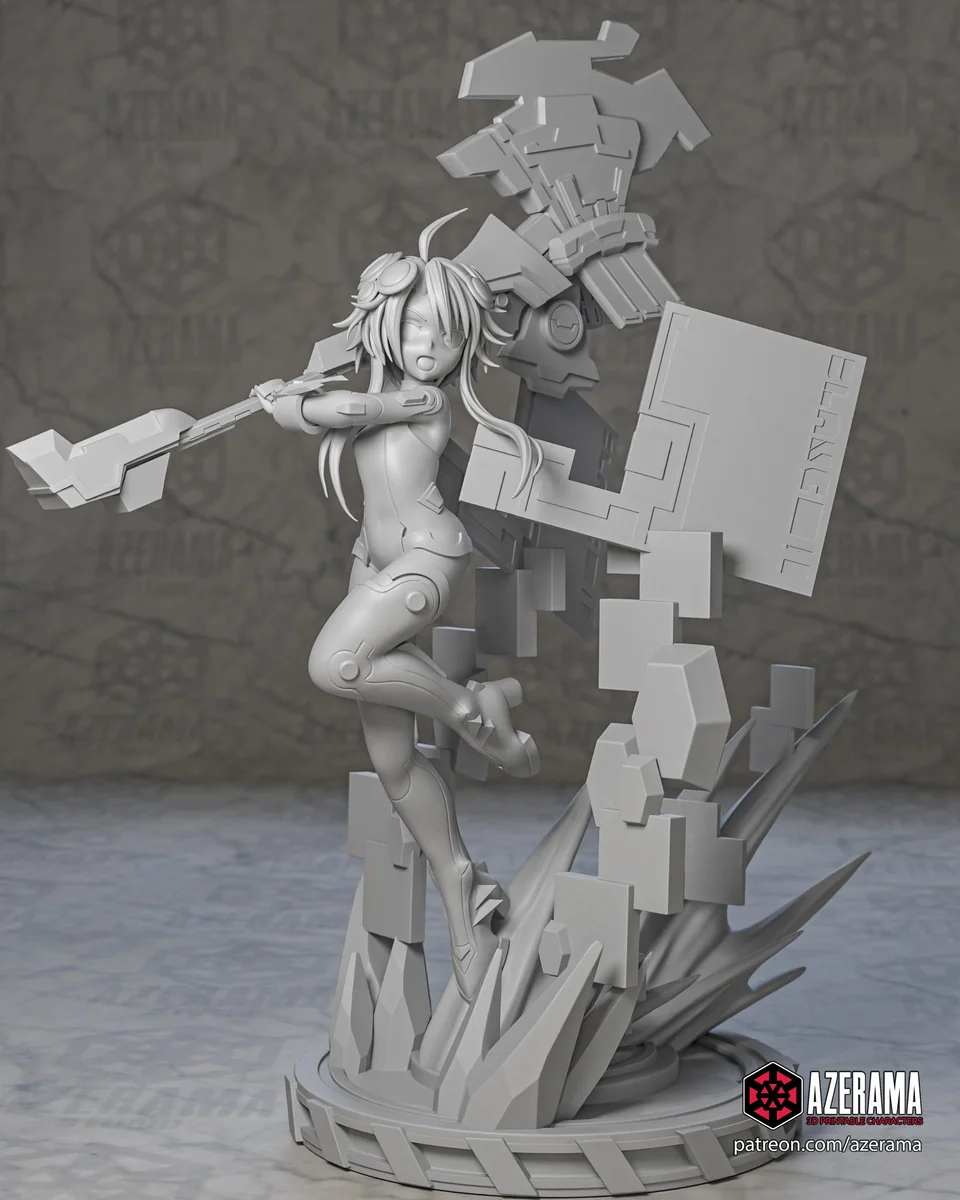 White Heart | Fan Art | 3D Printed Resin Model Garage Kit | *Un-Painted* | Azerama 5