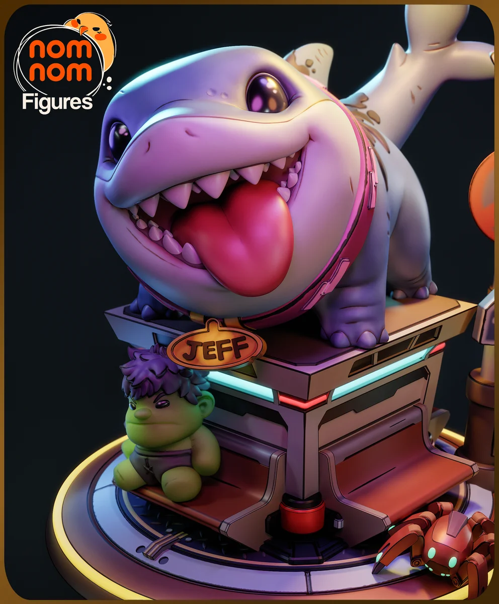 Chibi Jeff | Fan Art | 3D Printed Resin Model Garage Kit | *Un-Painted* | Nomnom 3
