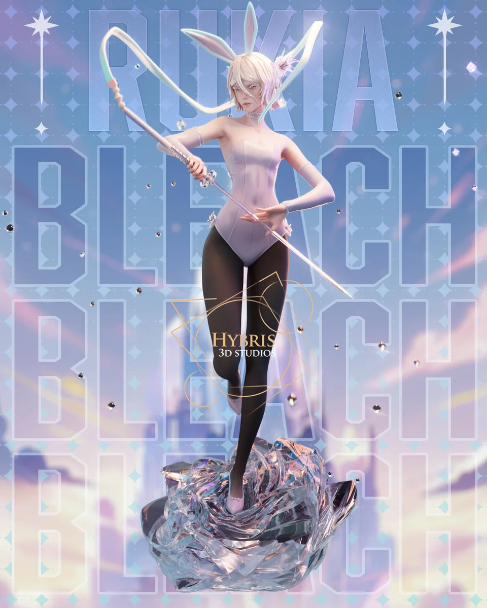 Rukia Kuchiki | Fan Art | 3D Printed Resin Model Garage Kit | *Un-Painted* | Hybris Studios 8