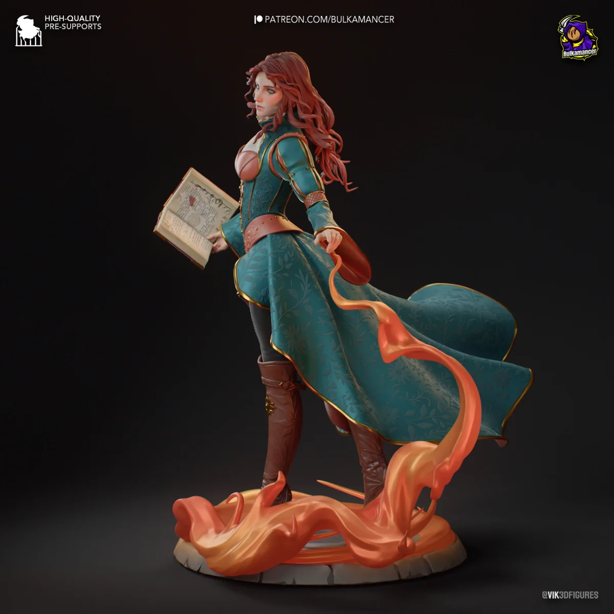 Triss Merigold | Fan Art | 3D Printed Resin Model Garage Kit | *Un-Painted* | Bulkamancer 4