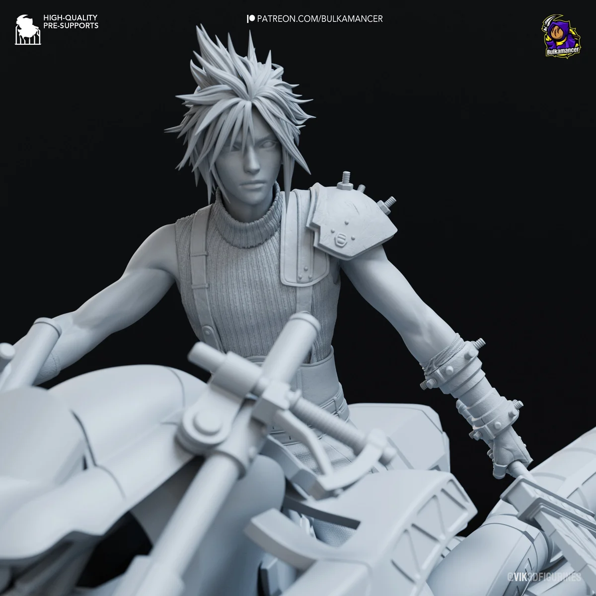 Cloud | Fan Art | 3D Printed Resin Model Garage Kit | *Un-Painted* | Bulkamancer 5
