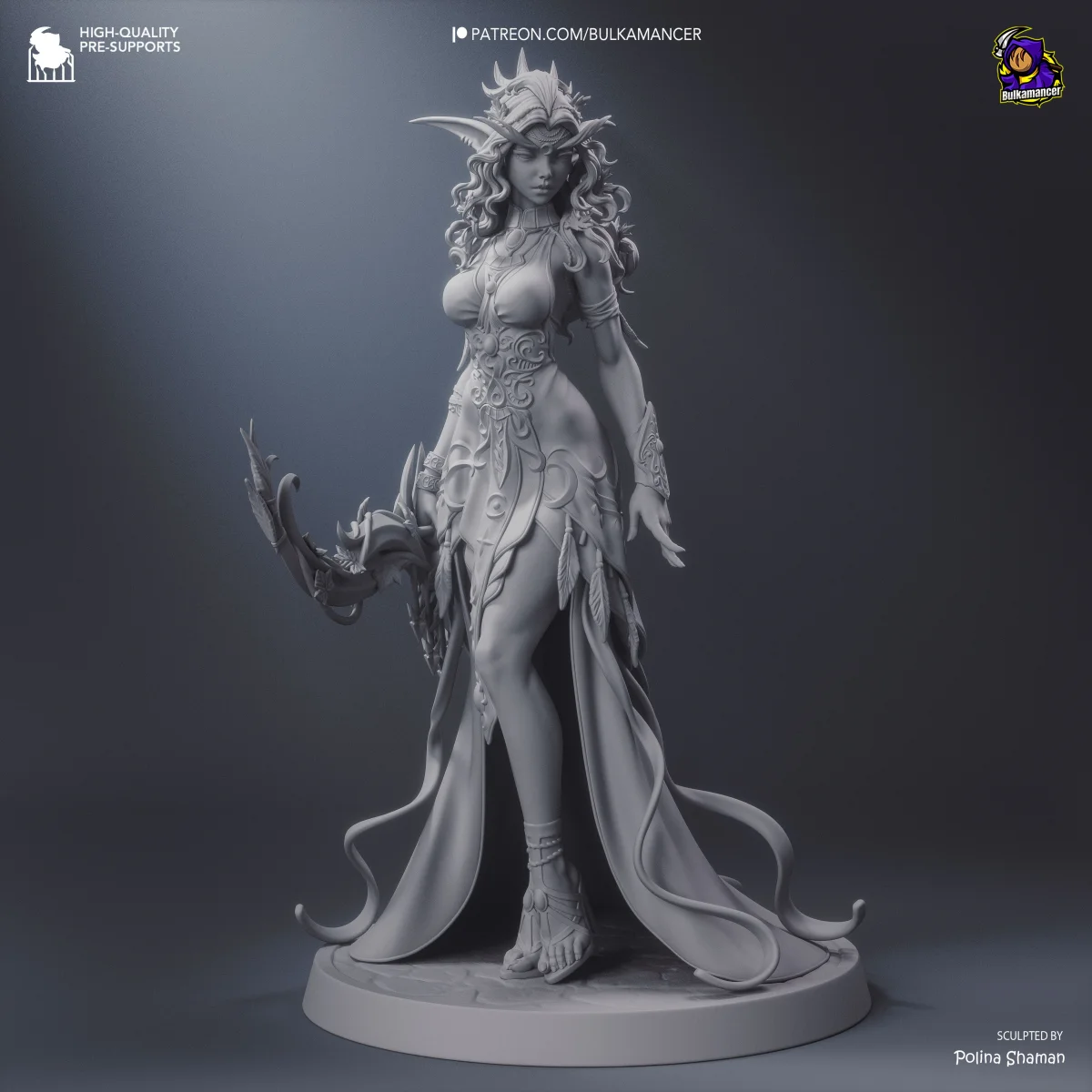 Tyrande Whisperwind | Fan Art | 3D Printed Resin Model Garage Kit | *Un-Painted* | Bulkamancer 7