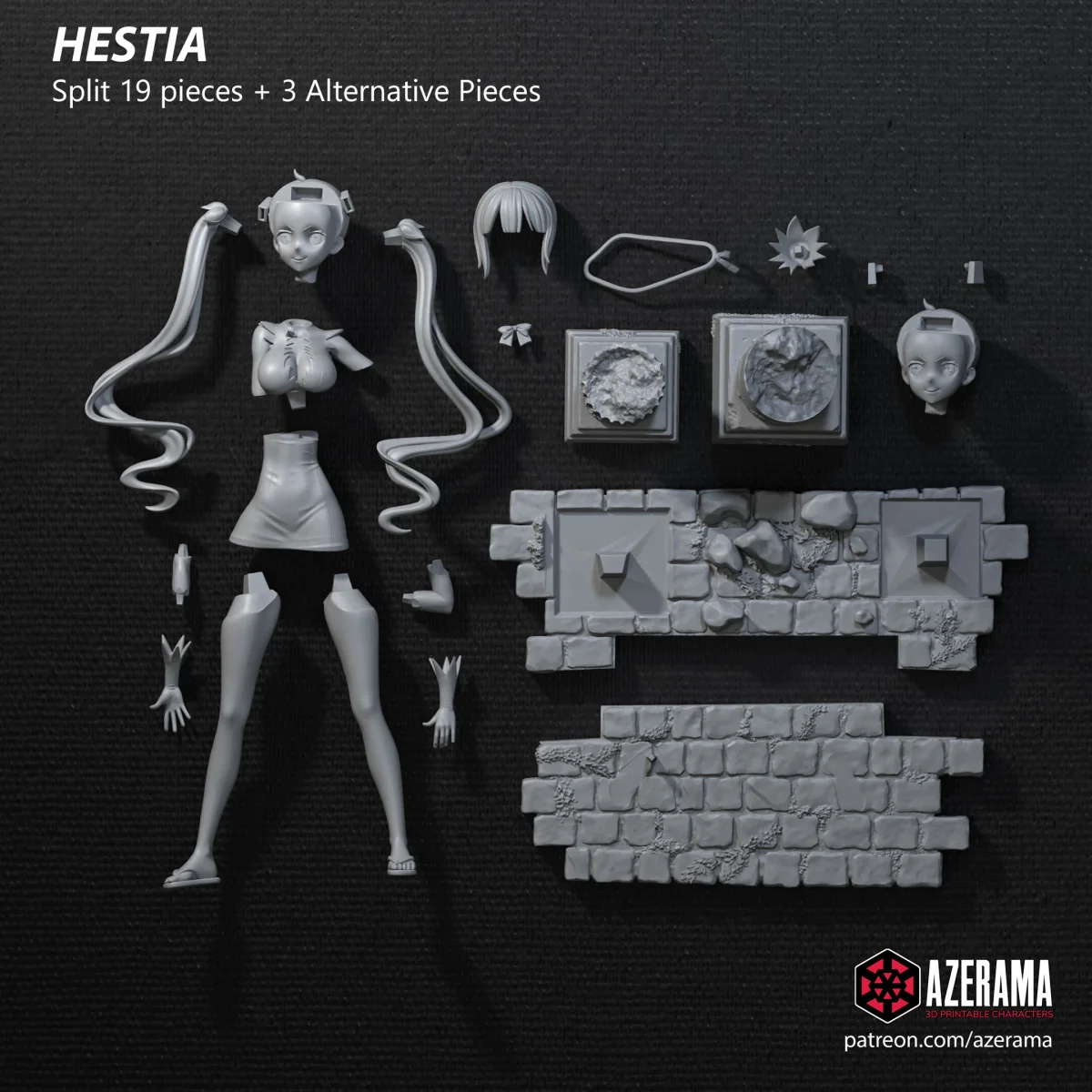 Hestia | Fan Art | 3D Printed Resin Model Garage Kit | *Un-Painted* | Azerama 3