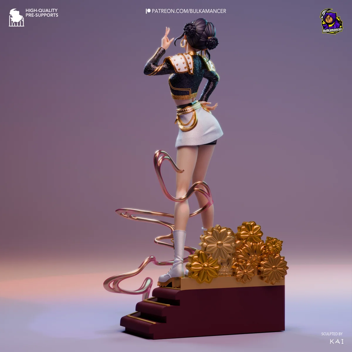 Zoey - Golden Rapper | Fan Art | 3D Printed Resin Model Garage Kit | *Un-Painted* | Bulkamancer 4