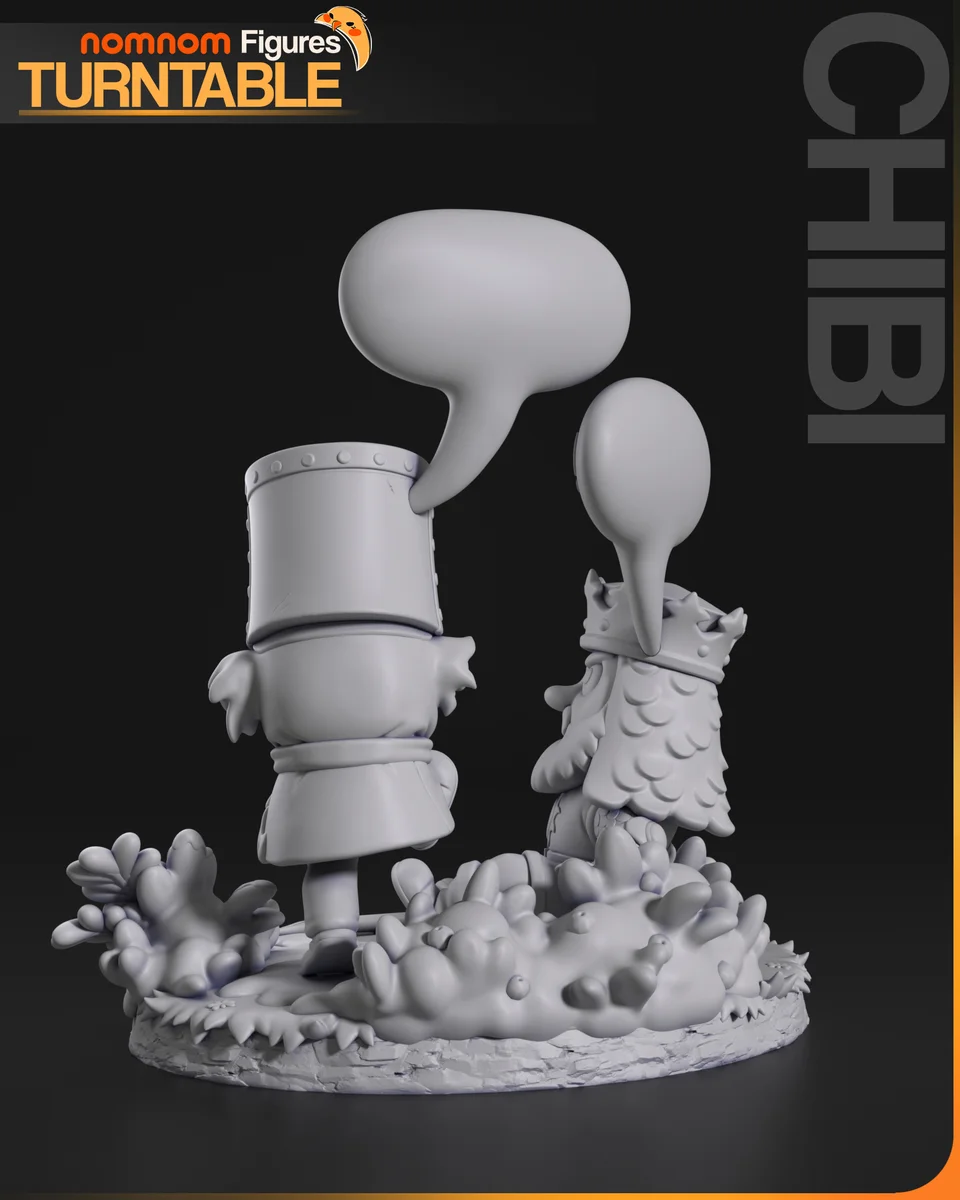 Chibi The Black Knight | Fan Art | 3D Printed Resin Model Garage Kit | *Un-Painted* | Nomnom 11