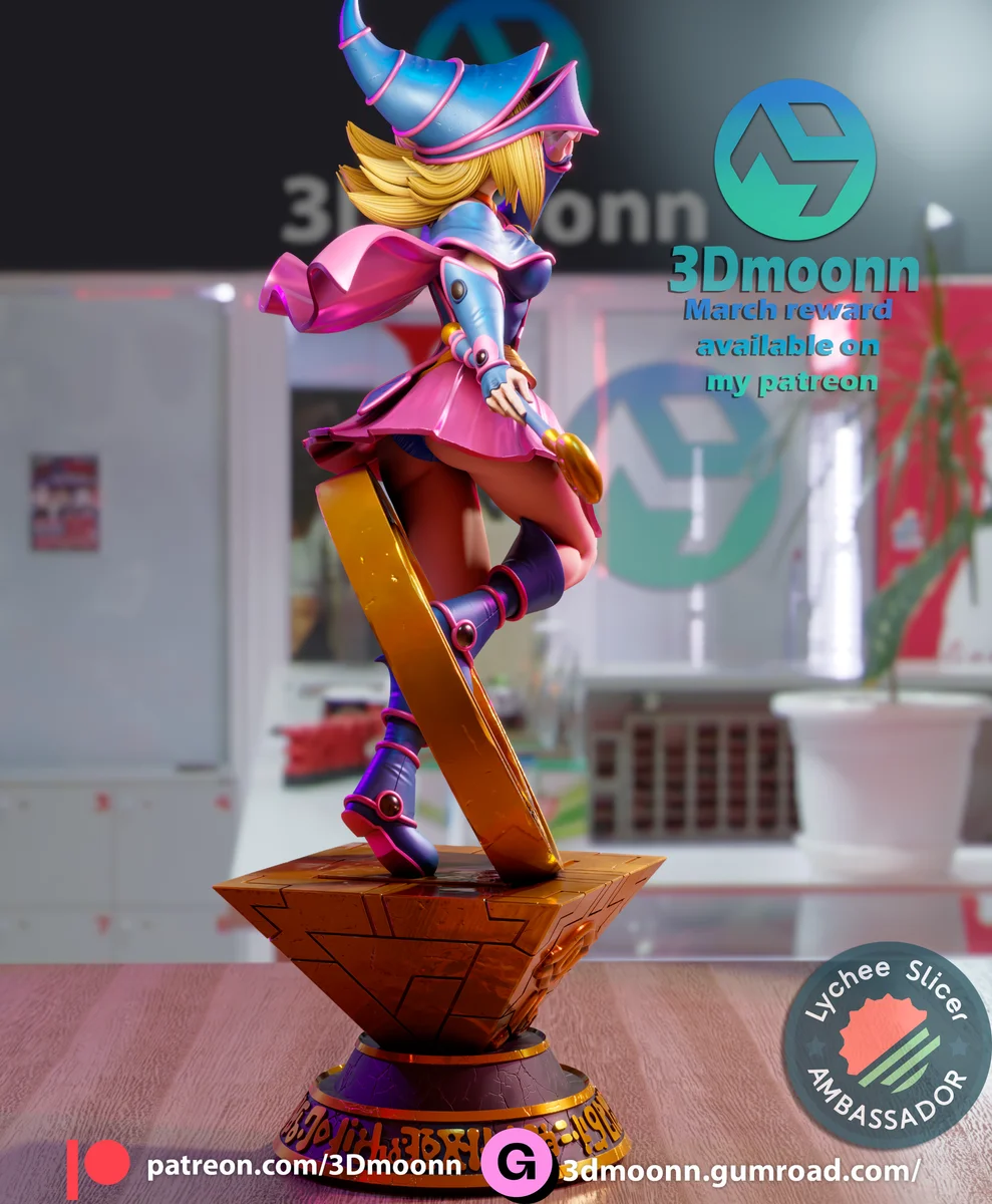Dark Magician Girl | Fan Art | 3D Printed Resin Model Garage Kit | *Un-Painted* | 3DMoonn 3