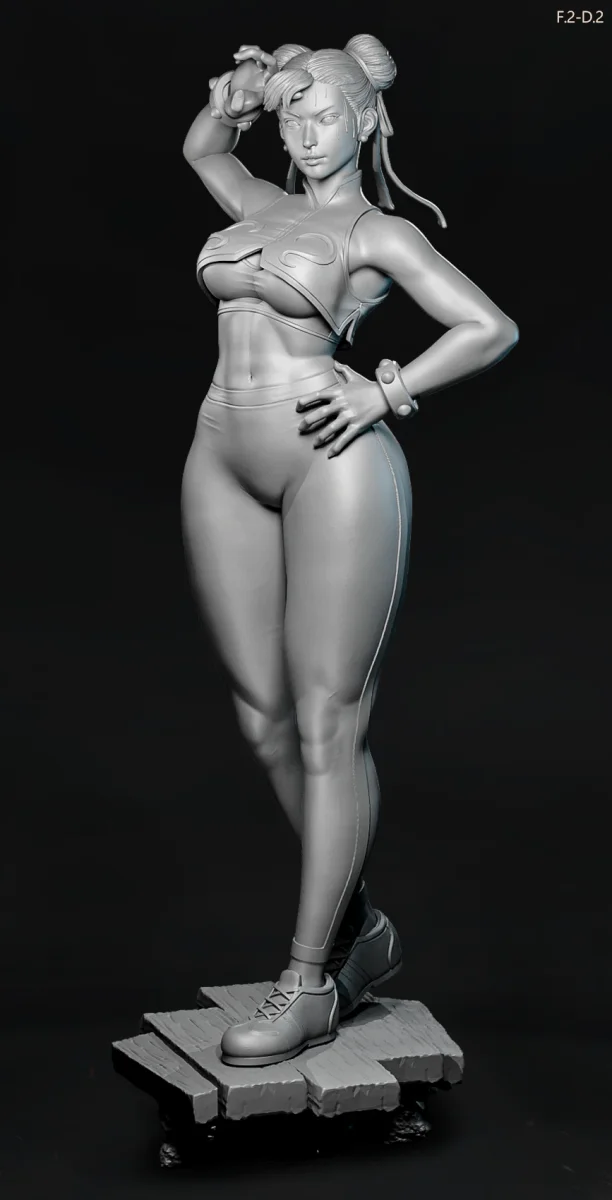 Chun-Li (Pose 2) | Fan Art | 3D Printed Resin Model Garage Kit | *Un-Painted* | ES Monster 6