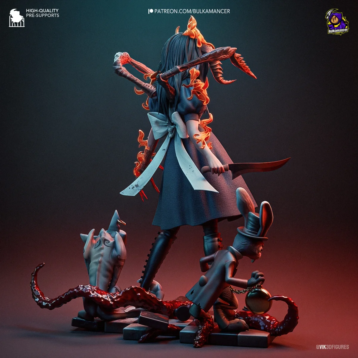 Alice | Fan Art | 3D Printed Resin Model Garage Kit | *Un-Painted* | Bulkamancer 3