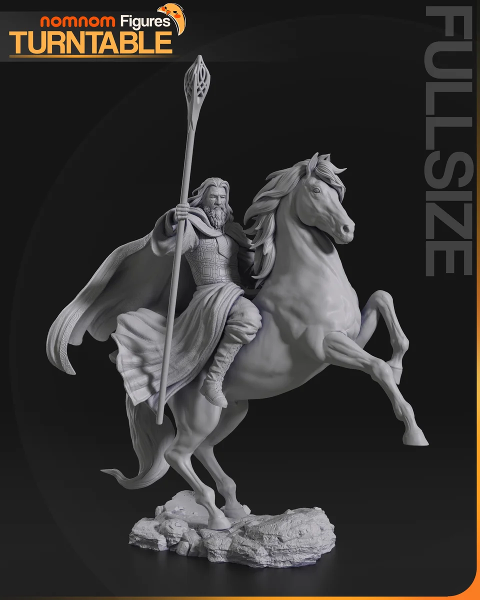 Gandalf the White | Fan Art | 3D Printed Resin Model Garage Kit | *Un-Painted* | Nomnom 7