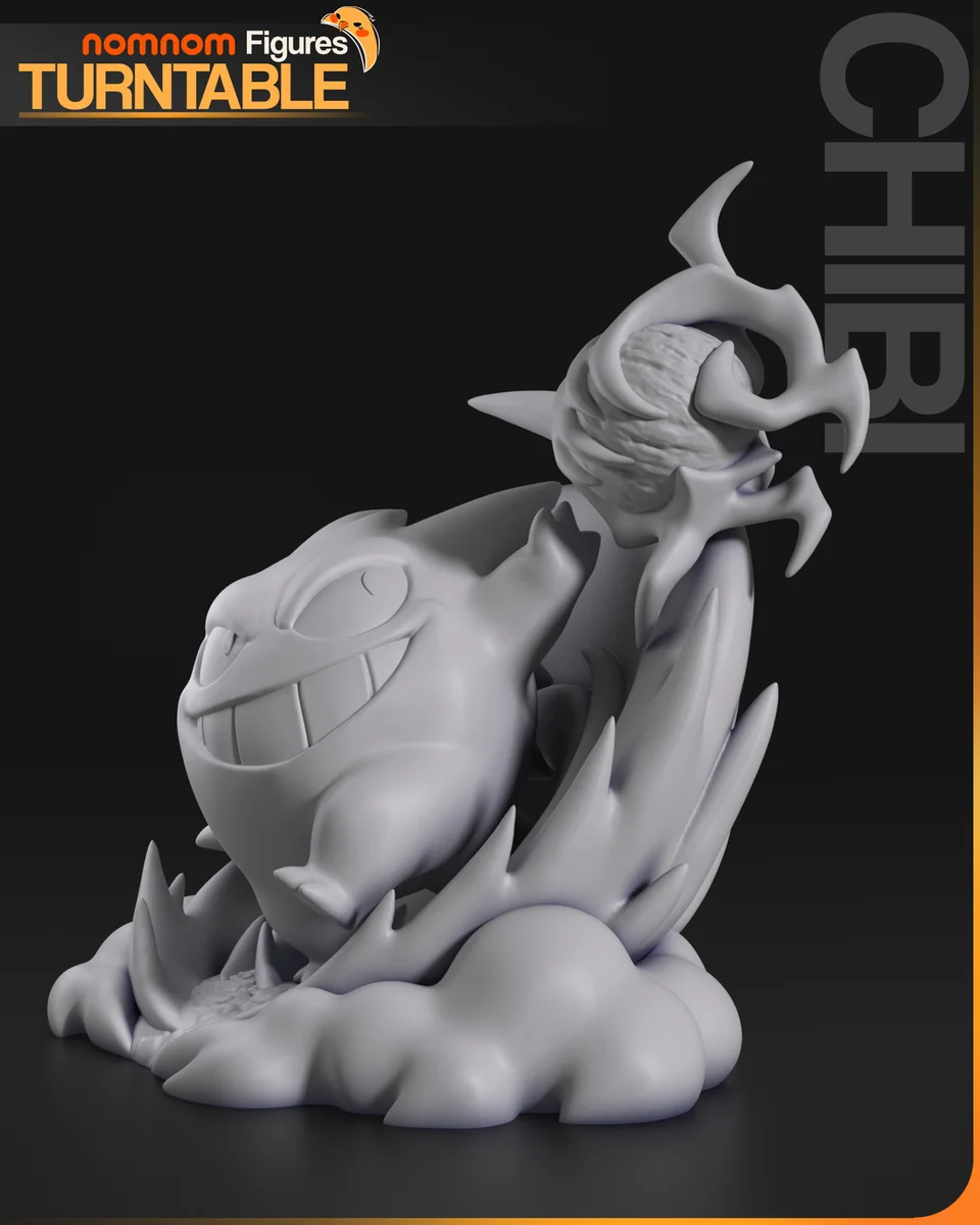 Chibi Gengar | Fan Art | 3D Printed Resin Model Garage Kit | *Un-Painted* | Nomnom 6