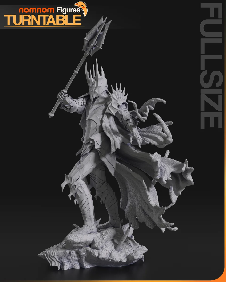 Sauron | Fan Art | 3D Printed Resin Model Garage Kit | *Un-Painted* | Nomnom 6