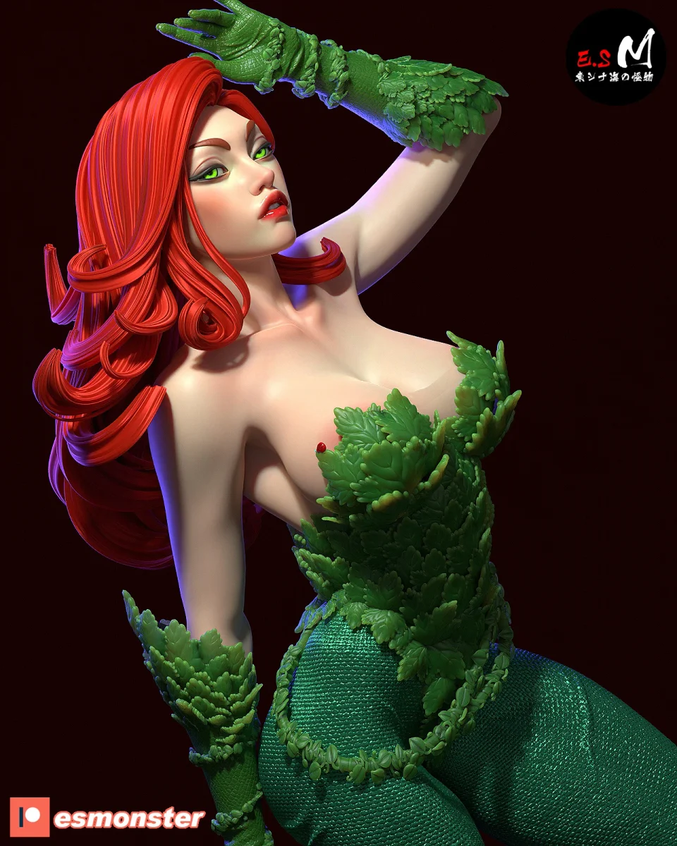 Poison Ivy v1 | Fan Art | 3D Printed Resin Model Garage Kit | *Un-Painted* | ES Monster