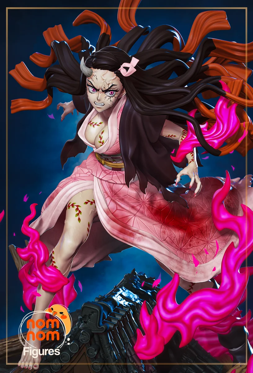 Nezuko | Fan Art | 3D Printed Resin Model Garage Kit | *Un-Painted* | Nomnom