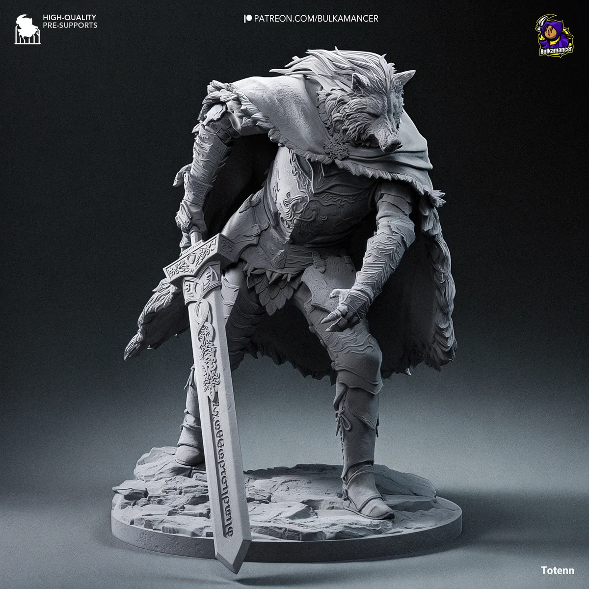Blaidd the Half-Wolf | Fan Art | 3D Printed Resin Model Garage Kit | *Un-Painted* | Bulkamancer 6