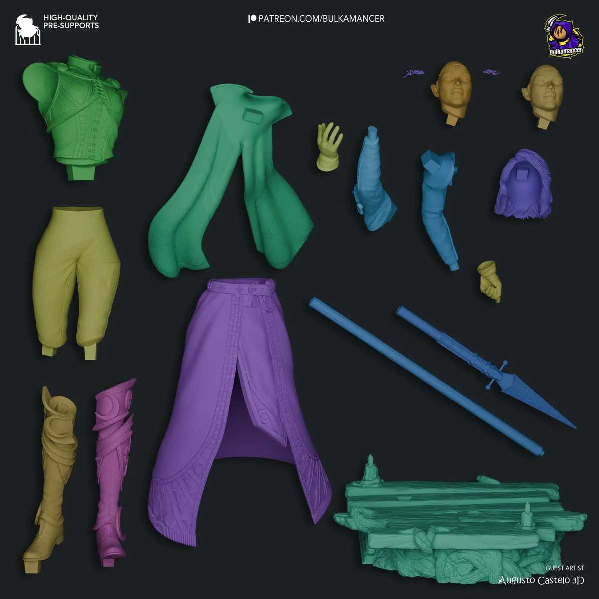 Moon Cleric | Fan Art | 3D Printed Resin Model Garage Kit | *Un-Painted* | Bulkamancer 9