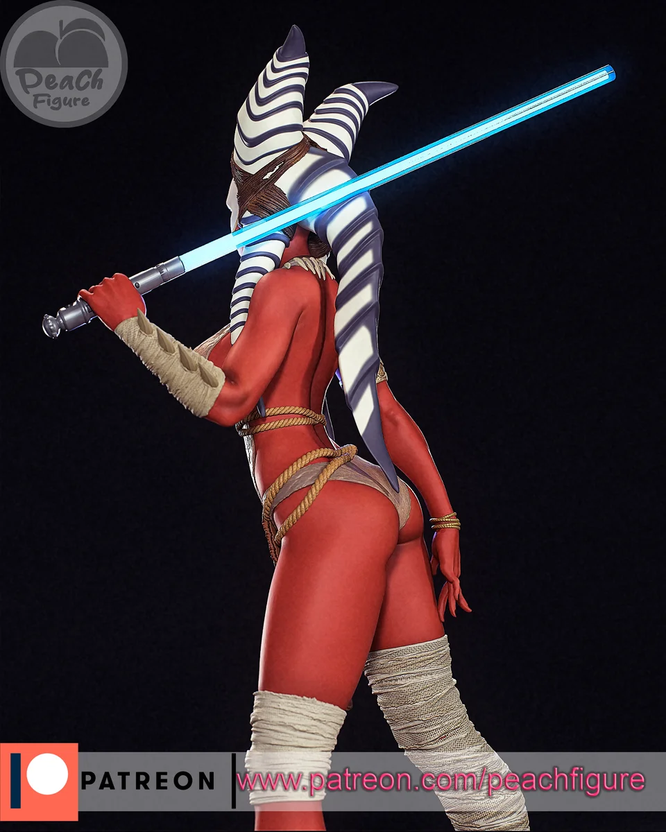 Shaak-Ti | Fan Art | 3D Printed Resin Model Garage Kit | *Un-Painted* | Peach Figure 3