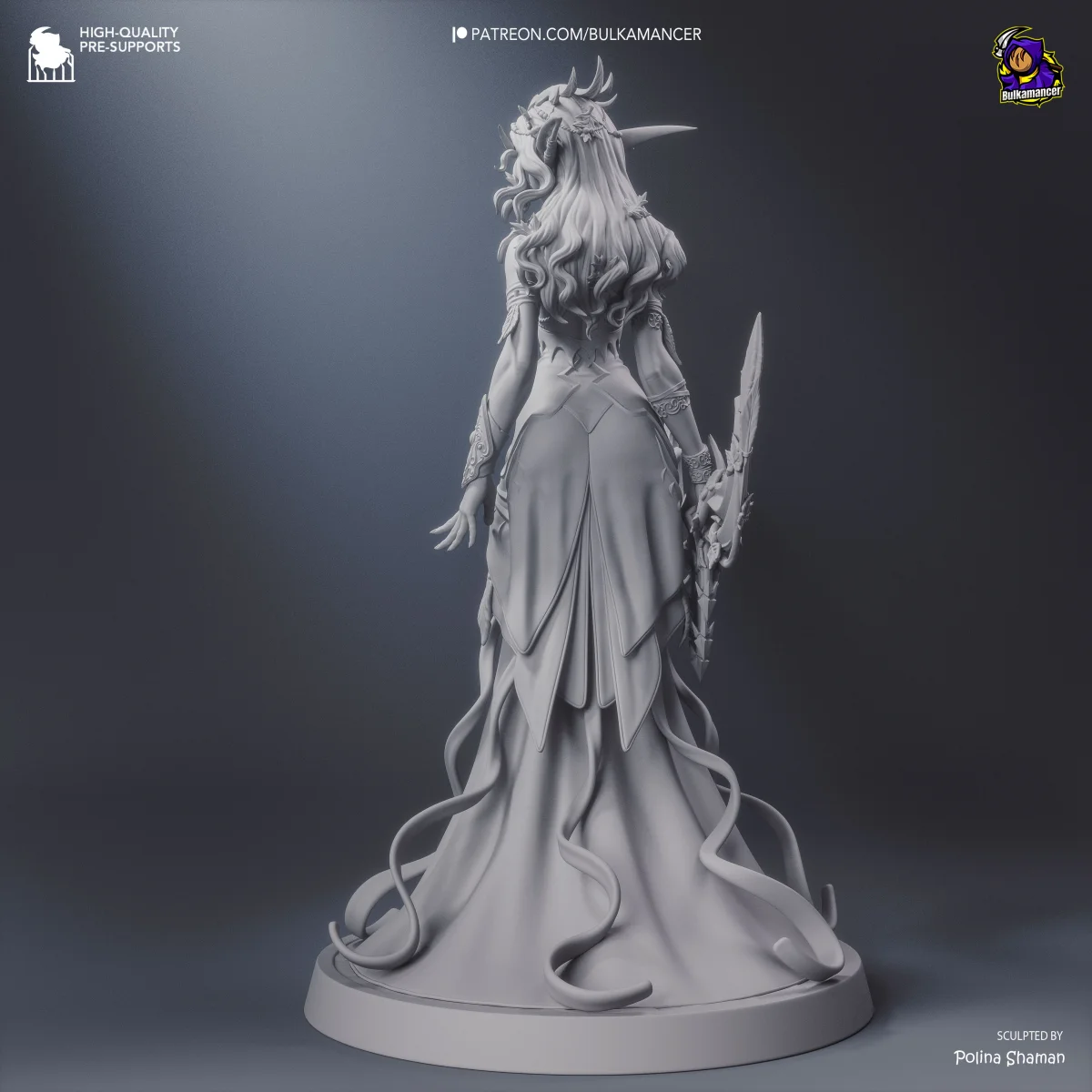 Tyrande Whisperwind | Fan Art | 3D Printed Resin Model Garage Kit | *Un-Painted* | Bulkamancer 9
