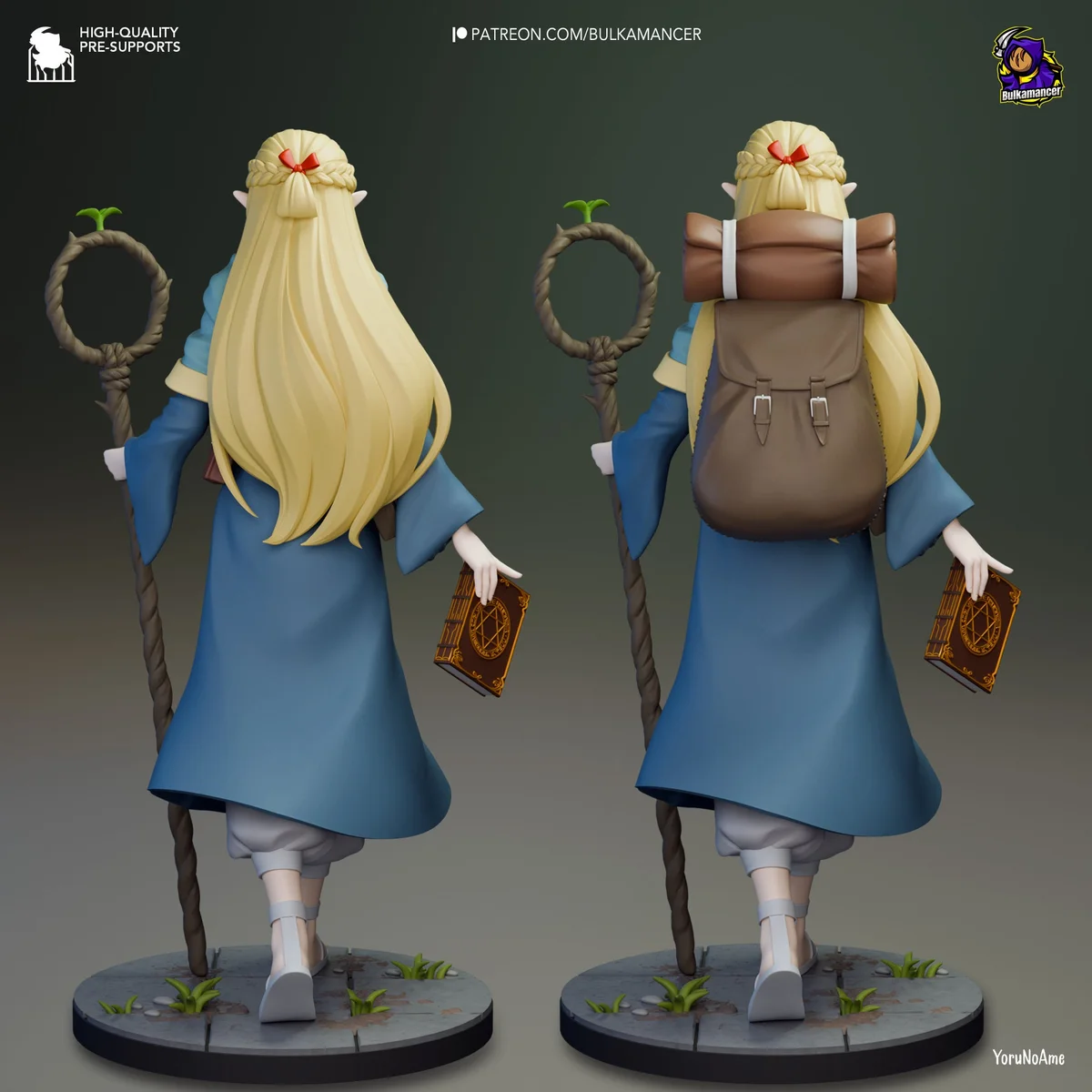 Dungeon Mage | Fan Art | 3D Printed Resin Model Garage Kit | *Un-Painted* | Bulkamancer 3