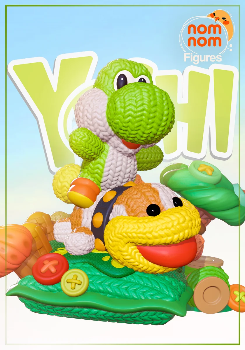Chibi Yoshi | Fan Art | 3D Printed Resin Model Garage Kit | *Un-Painted* | Nomnom