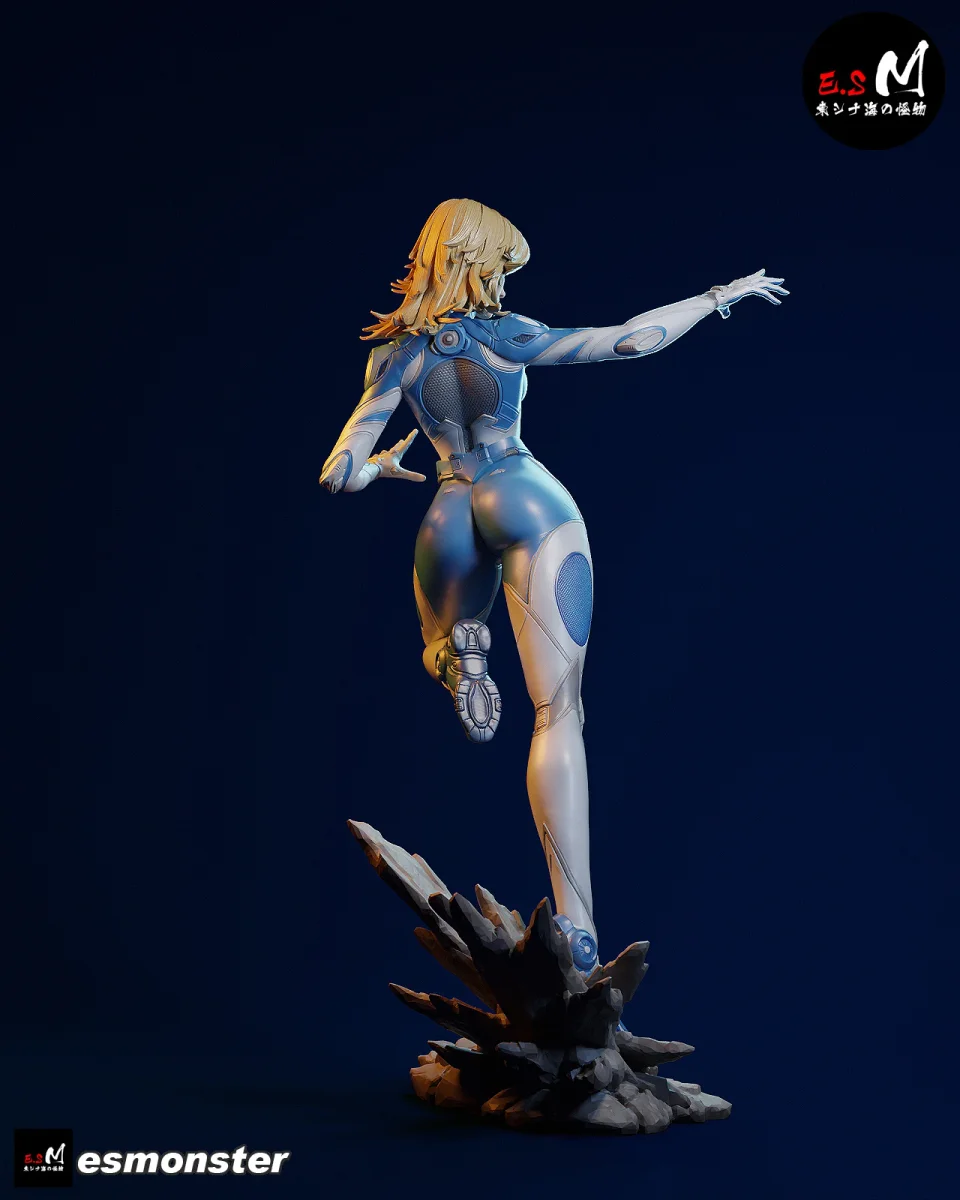 Invisible Woman | Fan Art | 3D Printed Resin Model Garage Kit | *Un-Painted* | ES Monster 8