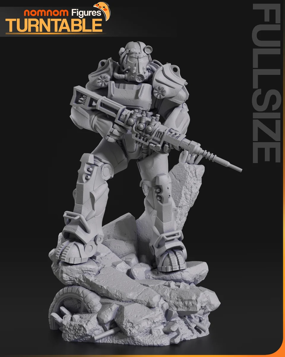 T-60 Power Armor | Fan Art | 3D Printed Resin Model Garage Kit | *Un-Painted* | Nomnom 4