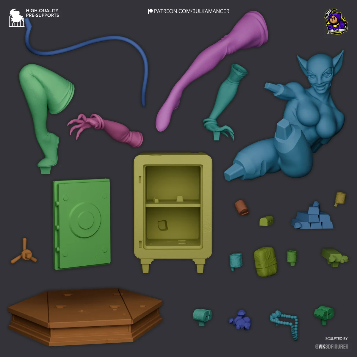 Catwoman | Fan Art | 3D Printed Resin Model Garage Kit | *Un-Painted* | Bulkamancer 6
