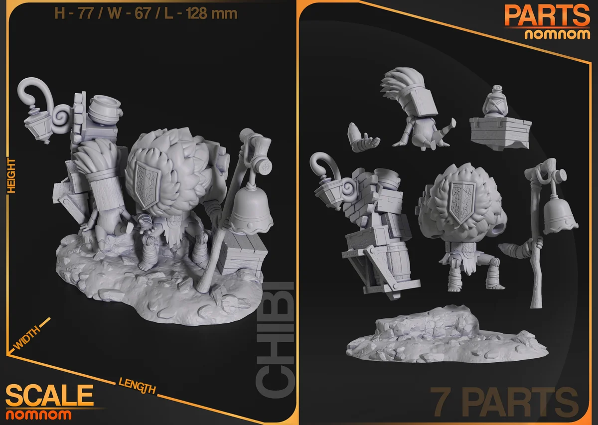Chibi Noco | Fan Art | 3D Printed Resin Model Garage Kit | *Un-Painted* | Nomnom 6