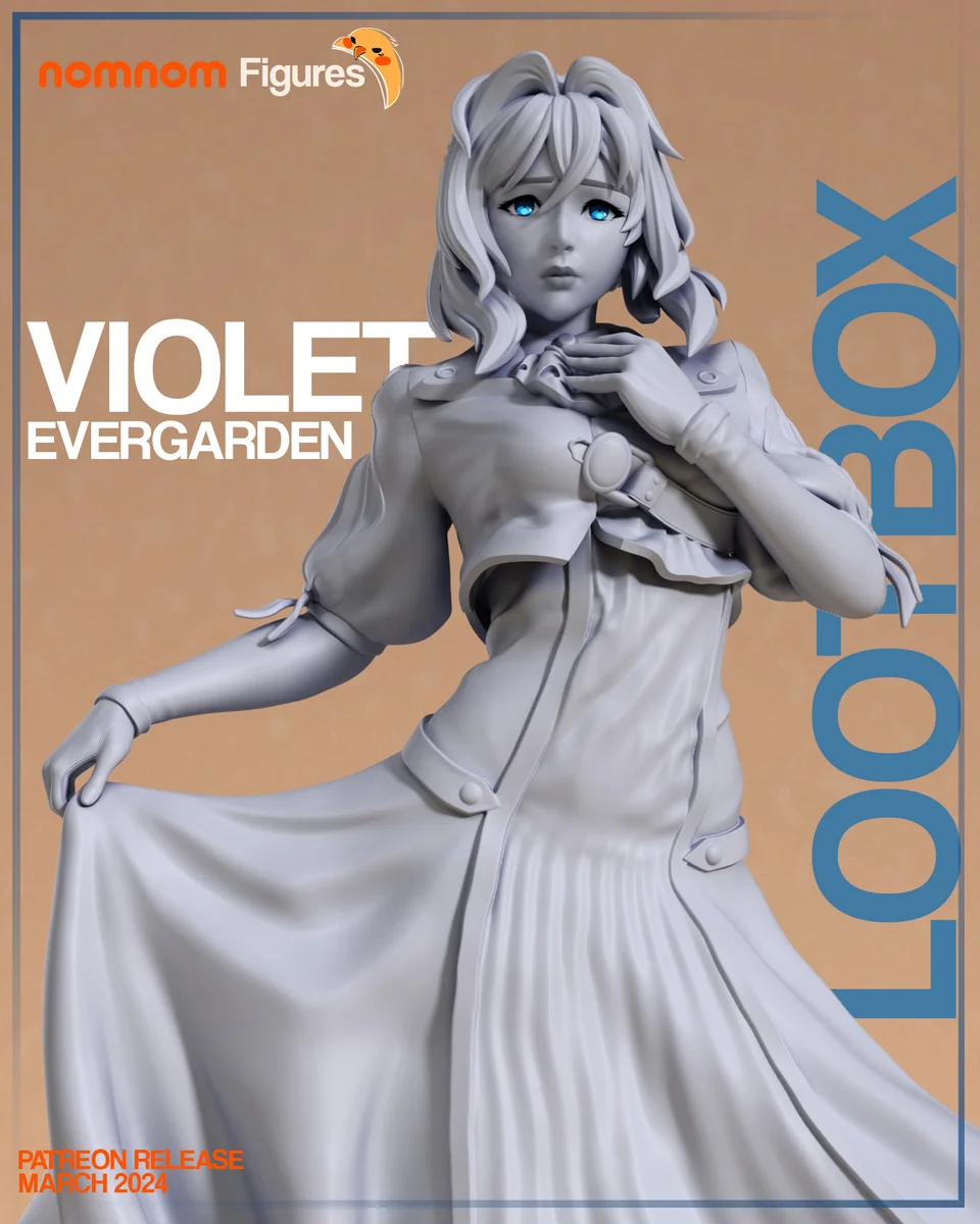 Violet Evergarden | Fan Art | 3D Printed Resin Model Garage Kit | *Un-Painted* | Nomnom