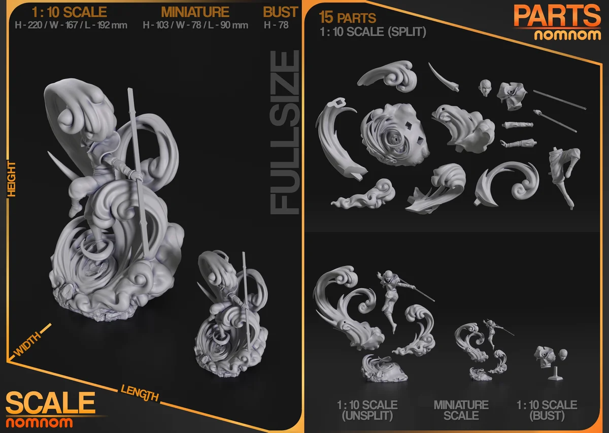 Aang | Fan Art | 3D Printed Resin Model Garage Kit | *Un-Painted* | Nomnom 3