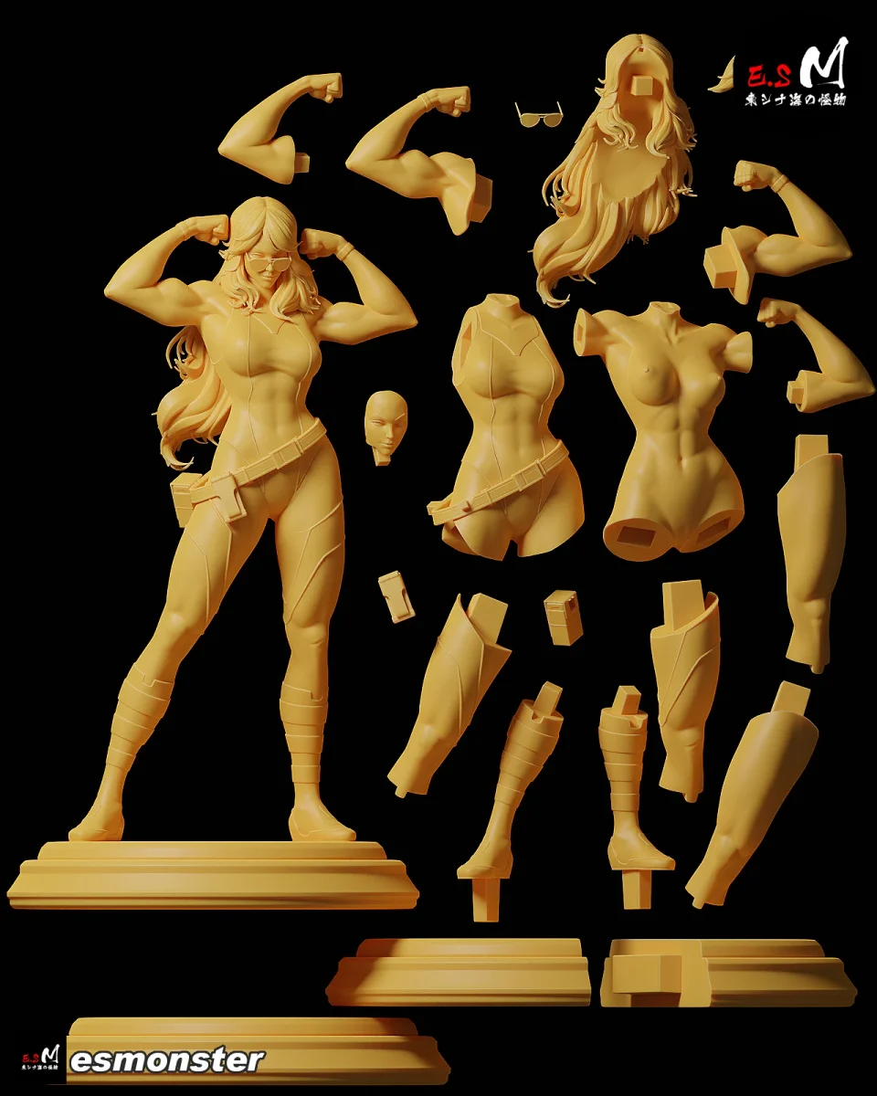 She-Hulk | Fan Art | 3D Printed Resin Model Garage Kit | *Un-Painted* | ES Monster 4