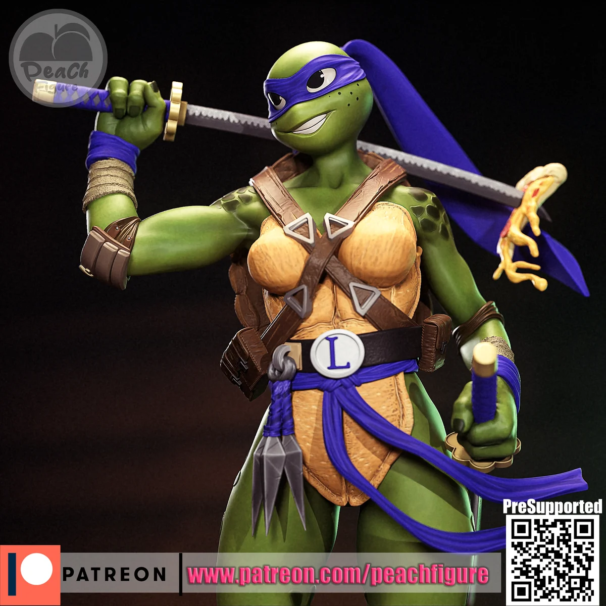 Leonarda | Fan Art | 3D Printed Resin Model Garage Kit | *Un-Painted* | Peach Figure 4