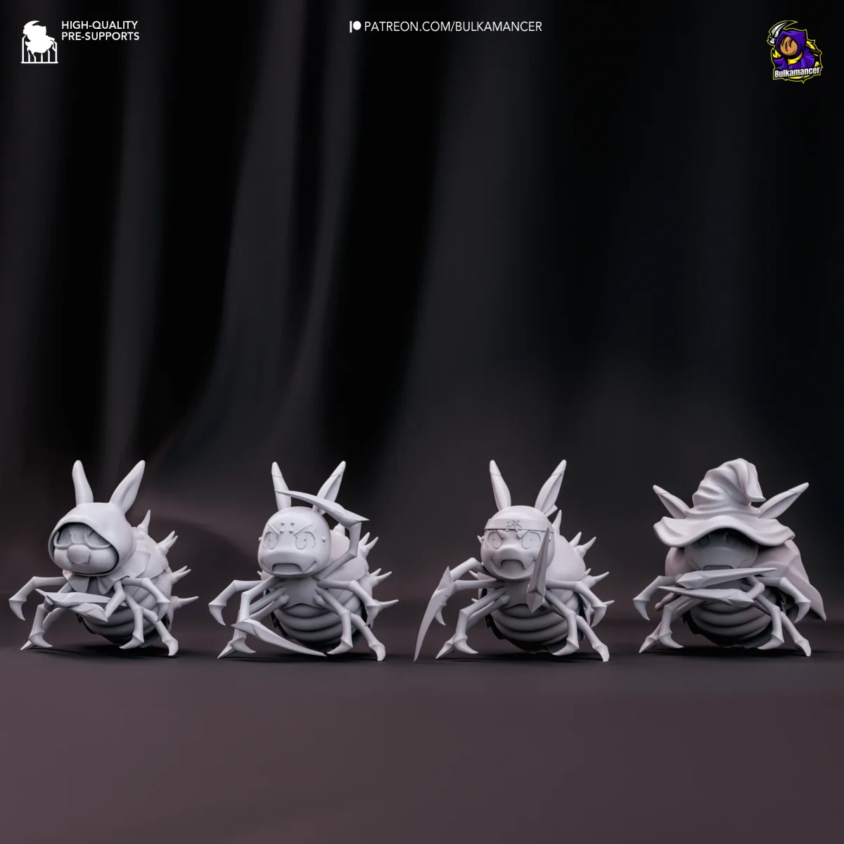 Chibi Spiders | Fan Art | 3D Printed Resin Model Garage Kit | *Un-Painted* | Bulkamancer 10