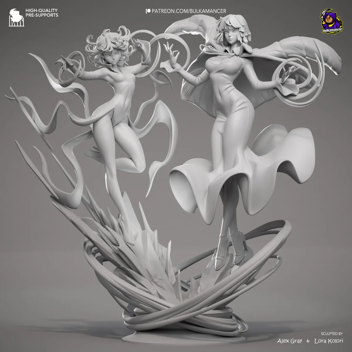 Fubuki And Tatsumaki | Fan Art | 3D Printed Resin Model Garage Kit | *Un-Painted* | Bulkamancer 7