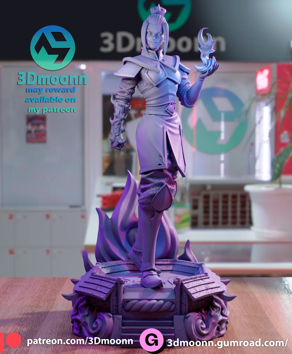 Azula | Fan Art | 3D Printed Resin Model Garage Kit | *Un-Painted* | 3DMoonn 6