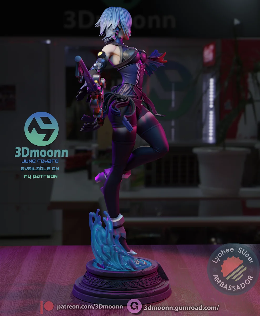 Aqua | Fan Art | 3D Printed Resin Model Garage Kit | *Un-Painted* | 3DMoonn 10