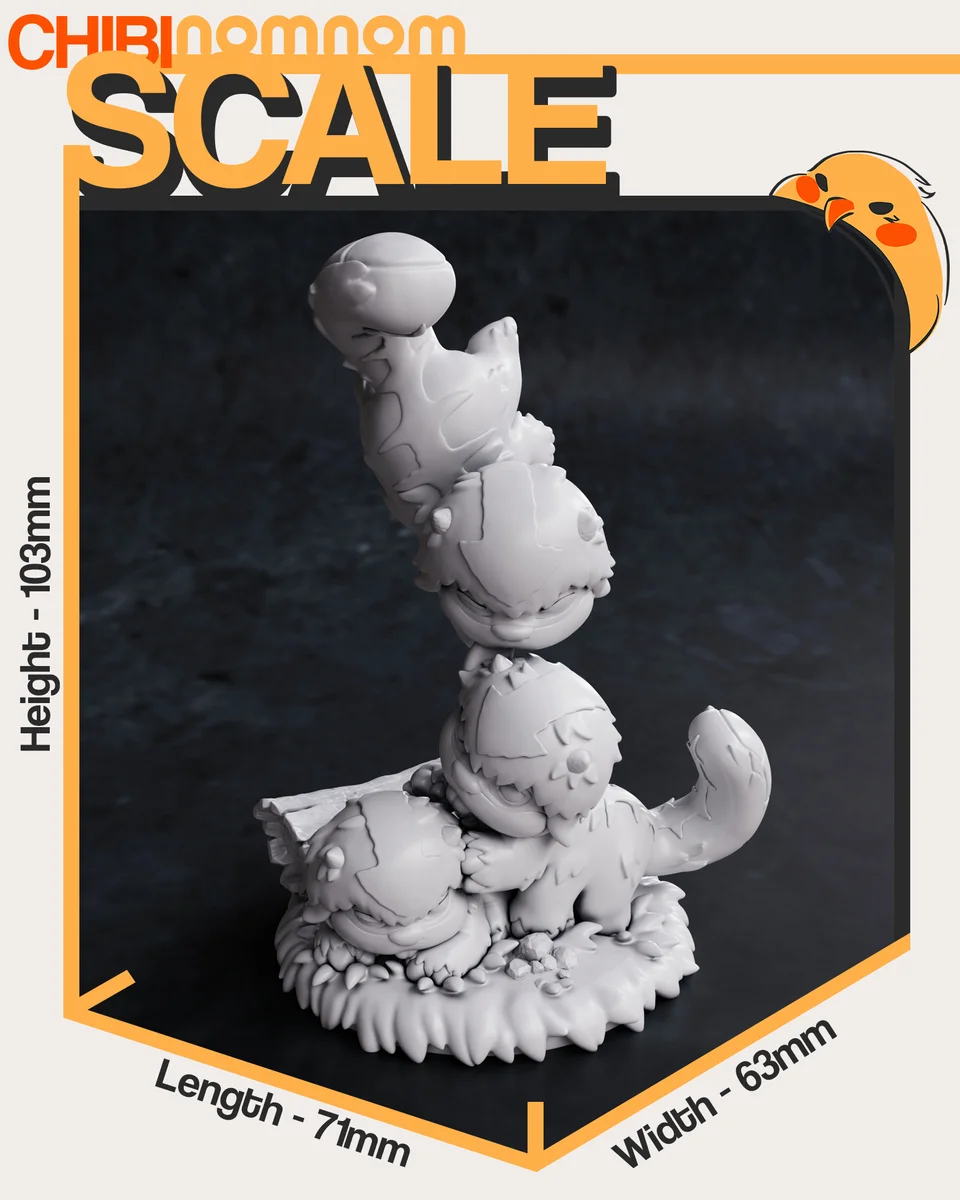 Chibi Baby Skybison | Fan Art | 3D Printed Resin Model Garage Kit | *Un-Painted* | Nomnom 4