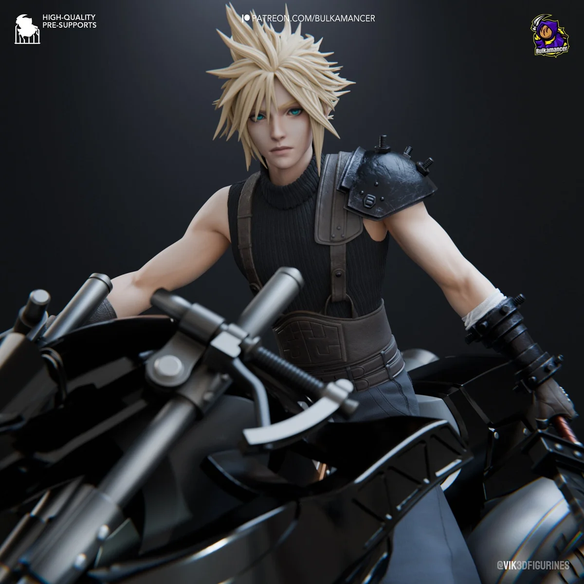 Cloud | Fan Art | 3D Printed Resin Model Garage Kit | *Un-Painted* | Bulkamancer