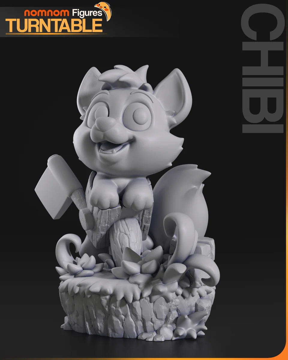 Chibi Tod | Fan Art | 3D Printed Resin Model Garage Kit | *Un-Painted* | Nomnom 6