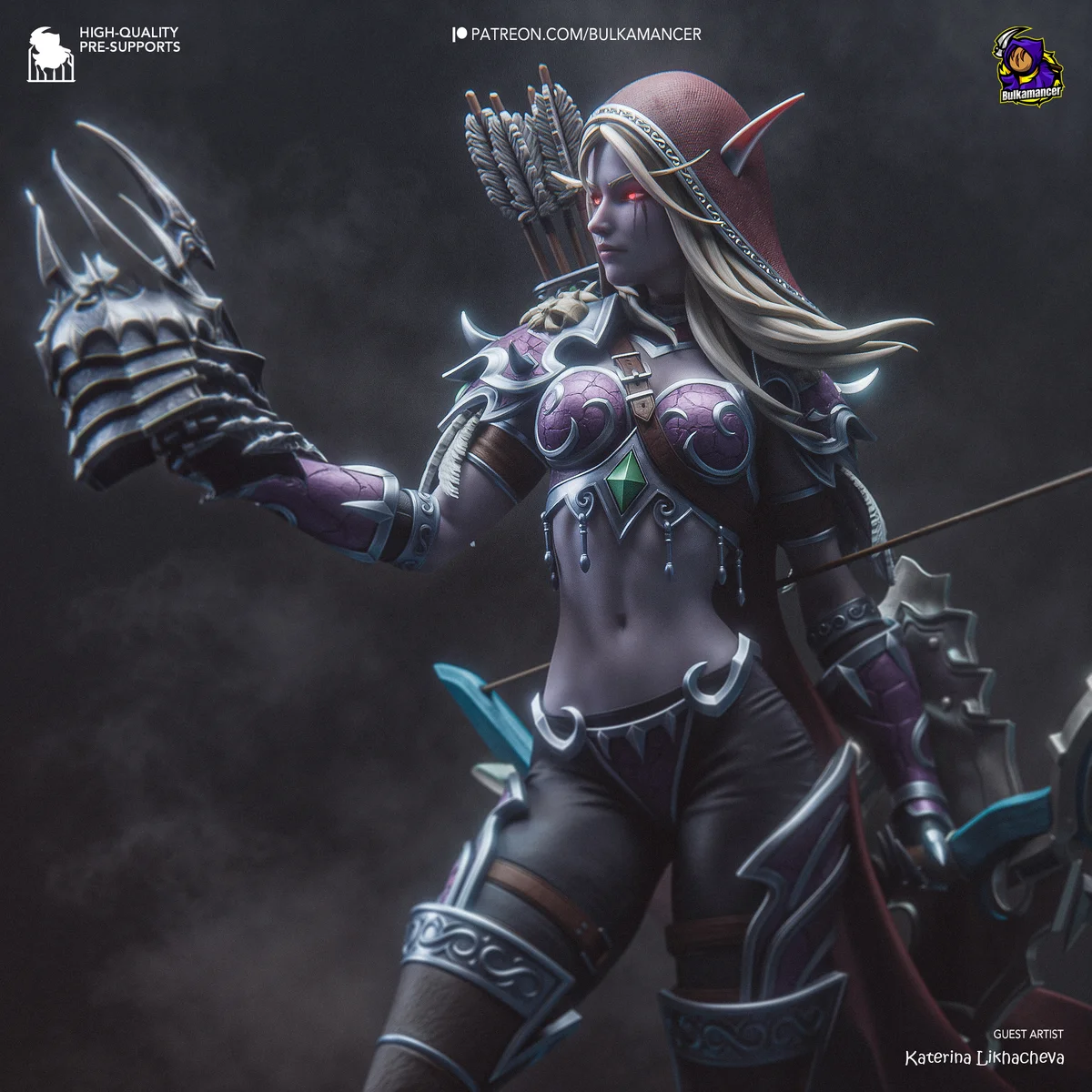 Sylvanas Windrunner | Fan Art | 3D Printed Resin Model Garage Kit | *Un-Painted* | Bulkamancer