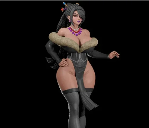 Lulu | Fan Art | 3D Printed Resin Model Garage Kit | *Un-Painted* | Digital Dark