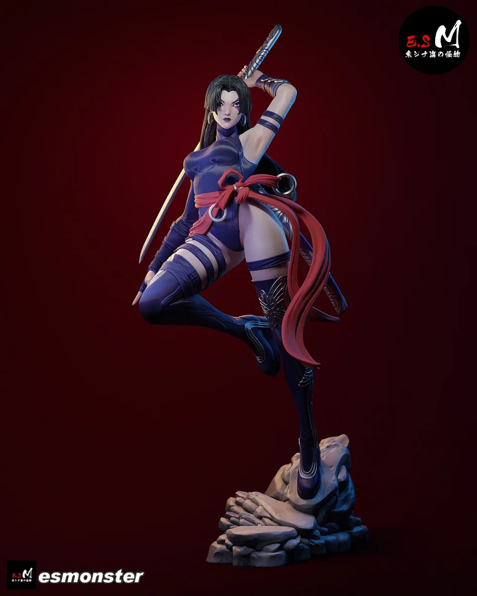 Psylocke P1 & P2 | Fan Art | 3D Printed Resin Model Garage Kit | *Un-Painted* | ES Monster 4