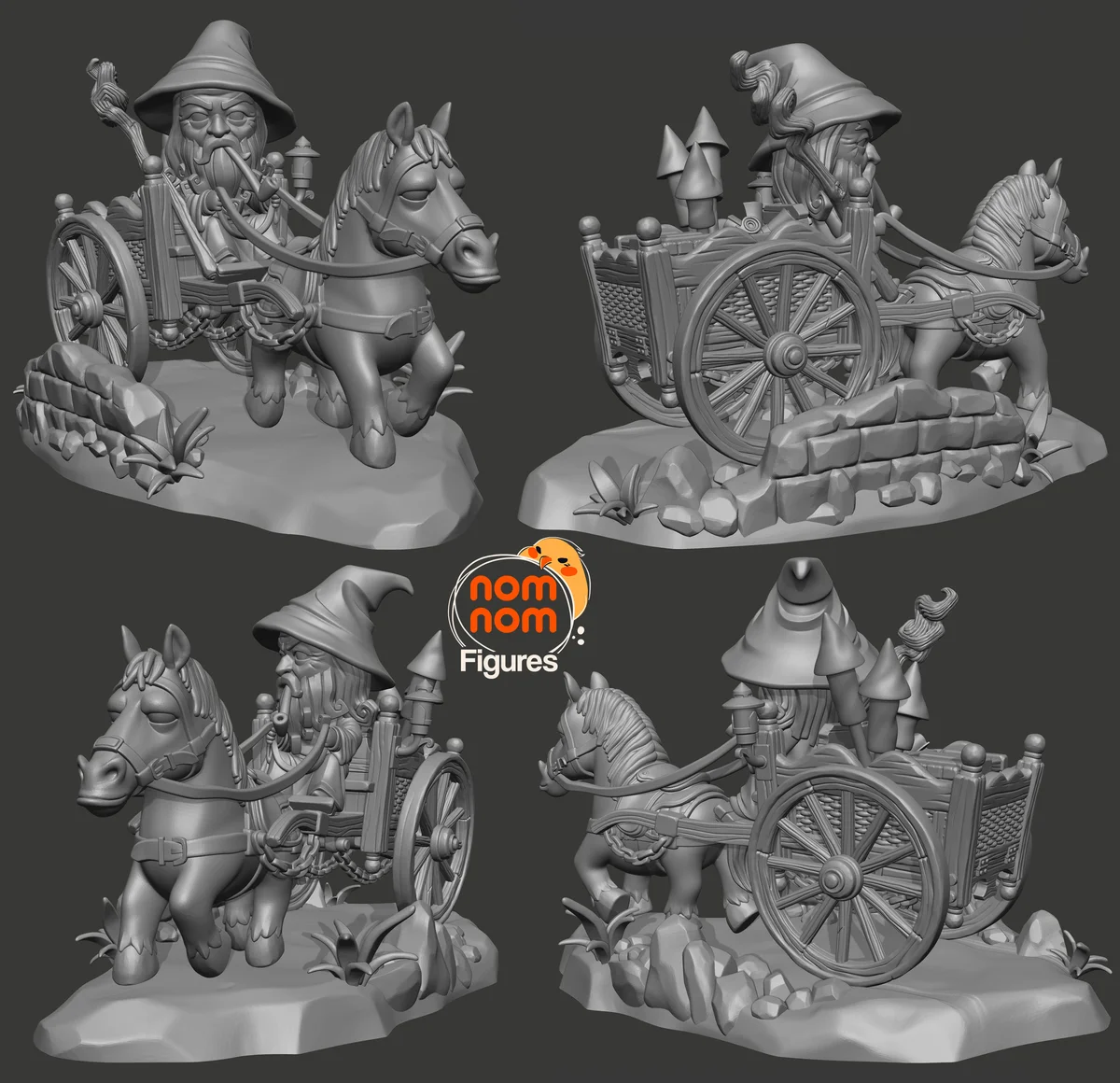 Chibi Gandalf | Fan Art | 3D Printed Resin Model Garage Kit | *Un-Painted* | Nomnom 4