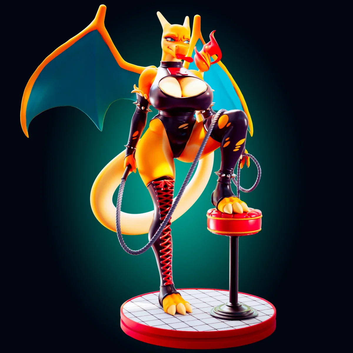 Dominatrix Dragon | Fan Art | 3D Printed Resin Model Garage Kit | *Un-Painted* | Officer Rhu