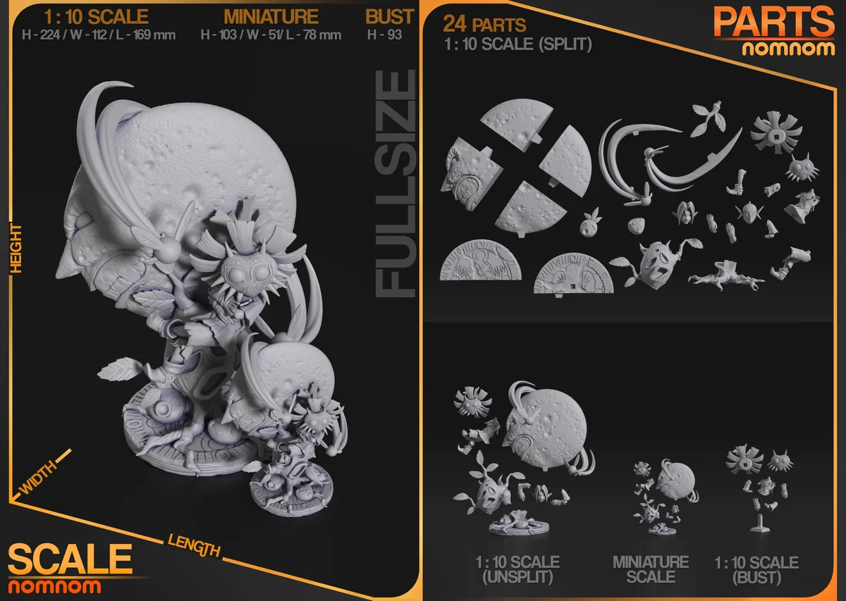 Skull Kid | Fan Art | 3D Printed Resin Model Garage Kit | *Un-Painted* | Nomnom 3