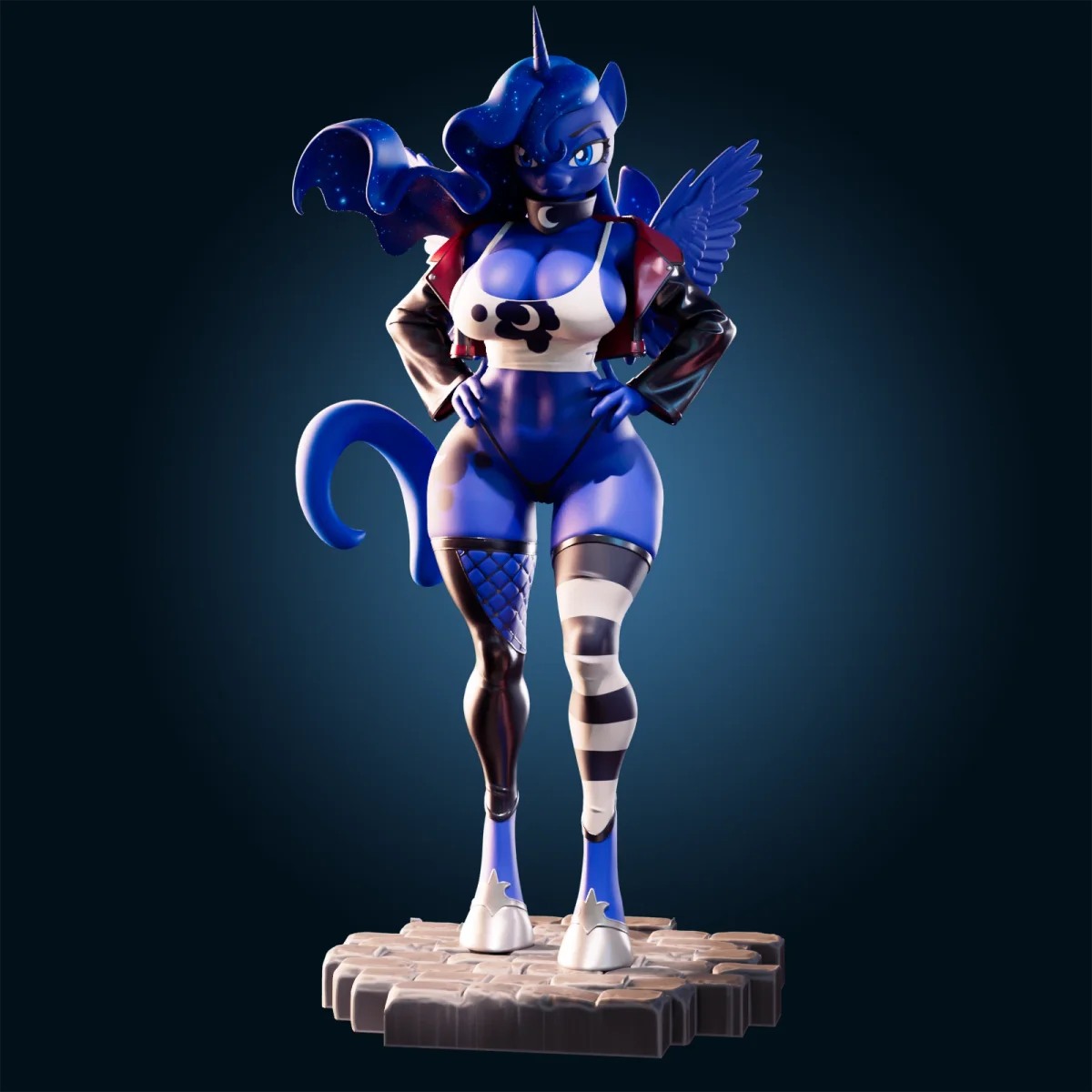 Luna | Fan Art | 3D Printed Resin Model Garage Kit | *Un-Painted* | Officer Rhu 3