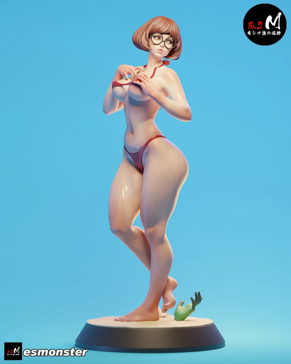 Velma - Beach | Fan Art | 3D Printed Resin Model Garage Kit | *Un-Painted* | ES Monster 5