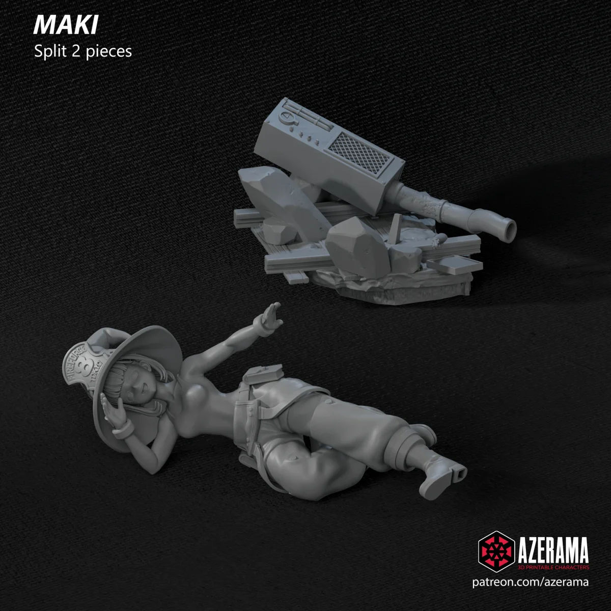 Maki | Fan Art | 3D Printed Resin Model Garage Kit | *Un-Painted* | Azerama 5