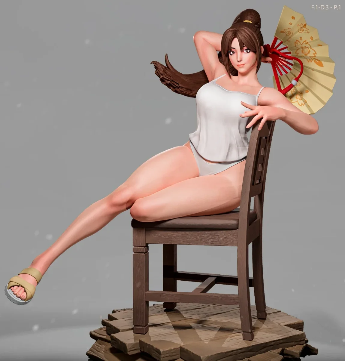 Mai Shiranui (Dress 3 Pose 1) | Fan Art | 3D Printed Resin Model Garage Kit | *Un-Painted* | ES Monster 4
